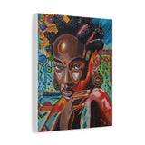 Afrocentric Beauty Wall Art, Bold Abstract Woman Portrait Canvas Print