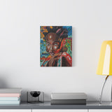 Afrocentric Beauty Wall Art, Bold Abstract Woman Portrait Canvas Print