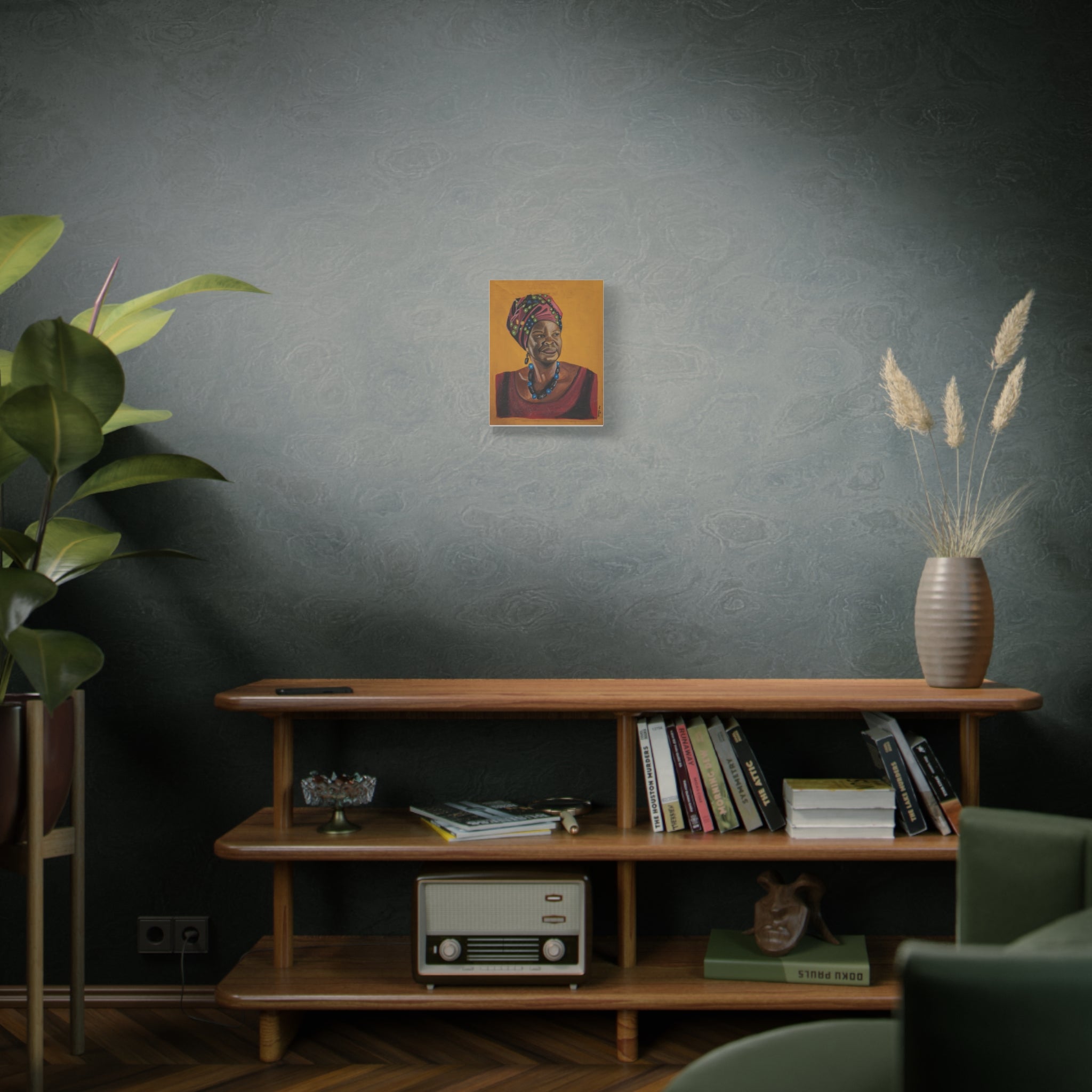 Cultural Wall Art, Elegant African Woman Portrait Canvas