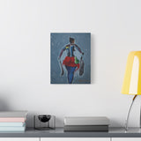 Afro Tribal Warrior Woman Wall Art, Powerful African Female Strength Canvas Print, Afrocentric Decor for Home & Office