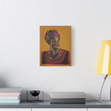 Cultural Wall Art, Elegant African Woman Portrait Canvas