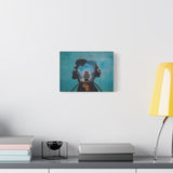 Never Forget African Heritage Wall Art, Black History Canvas Print with Ship and Chains