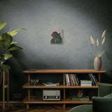 Black Panther Spirit Wall Art, Afrocentric Man & Panther Canvas Print, Bold African Inspired Home Decor