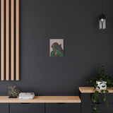 Black Panther Spirit Wall Art, Afrocentric Man & Panther Canvas Print, Bold African Inspired Home Decor