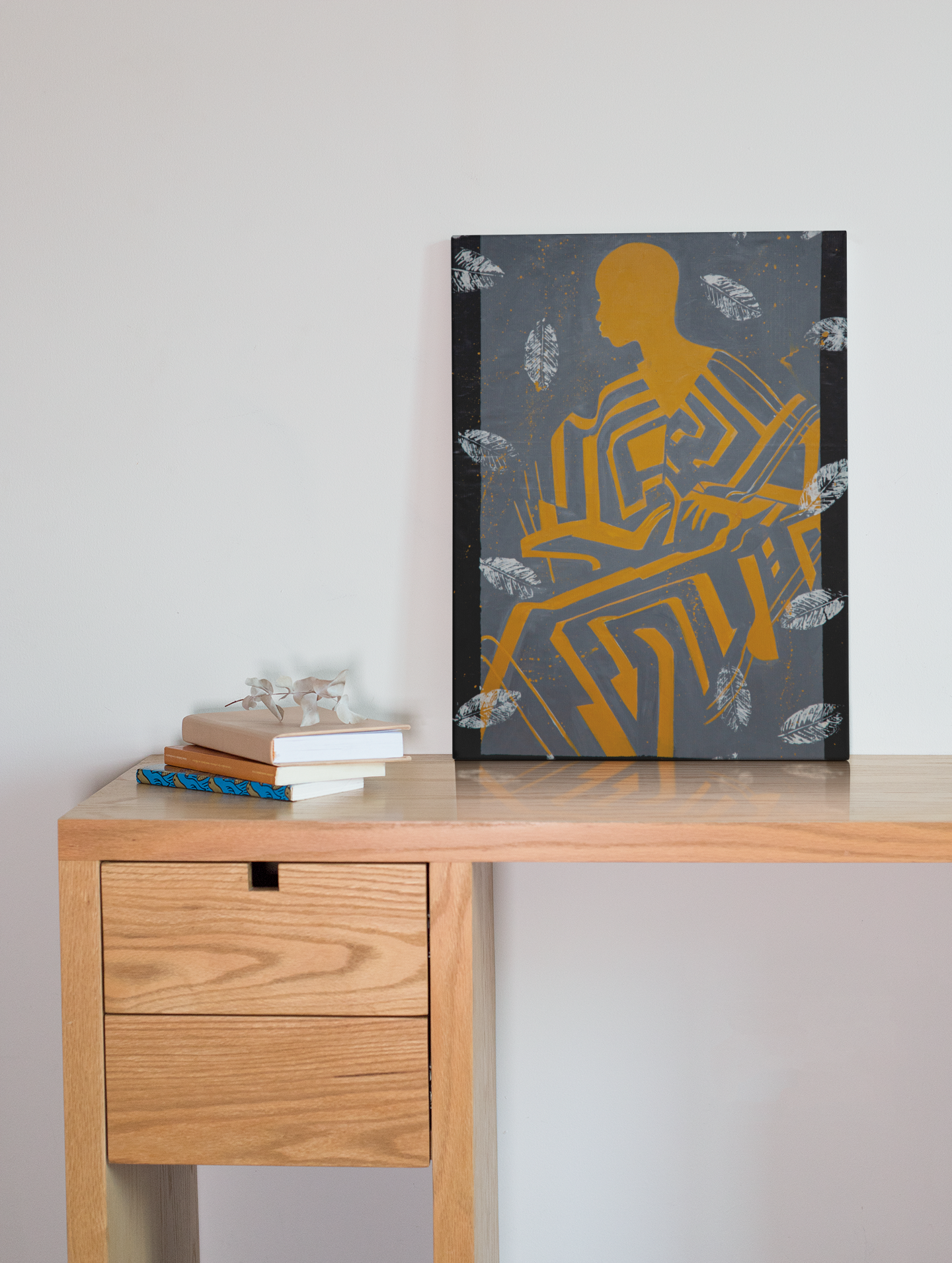 Soul Maze, Abstract African Silhouette Wall Art with Tribal Geometric Patterns
