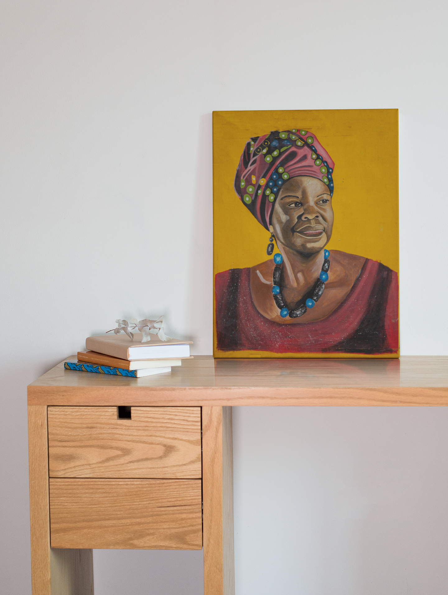 Cultural Wall Art, Elegant African Woman Portrait Canvas